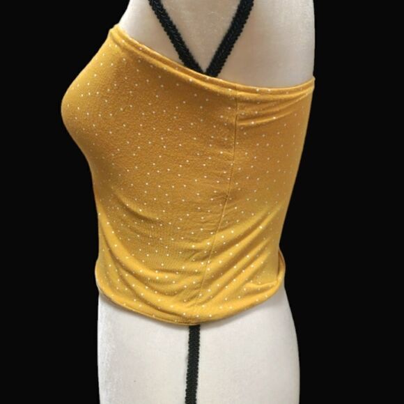 Yellow and white polka dot tube top - Picture 2 of 5